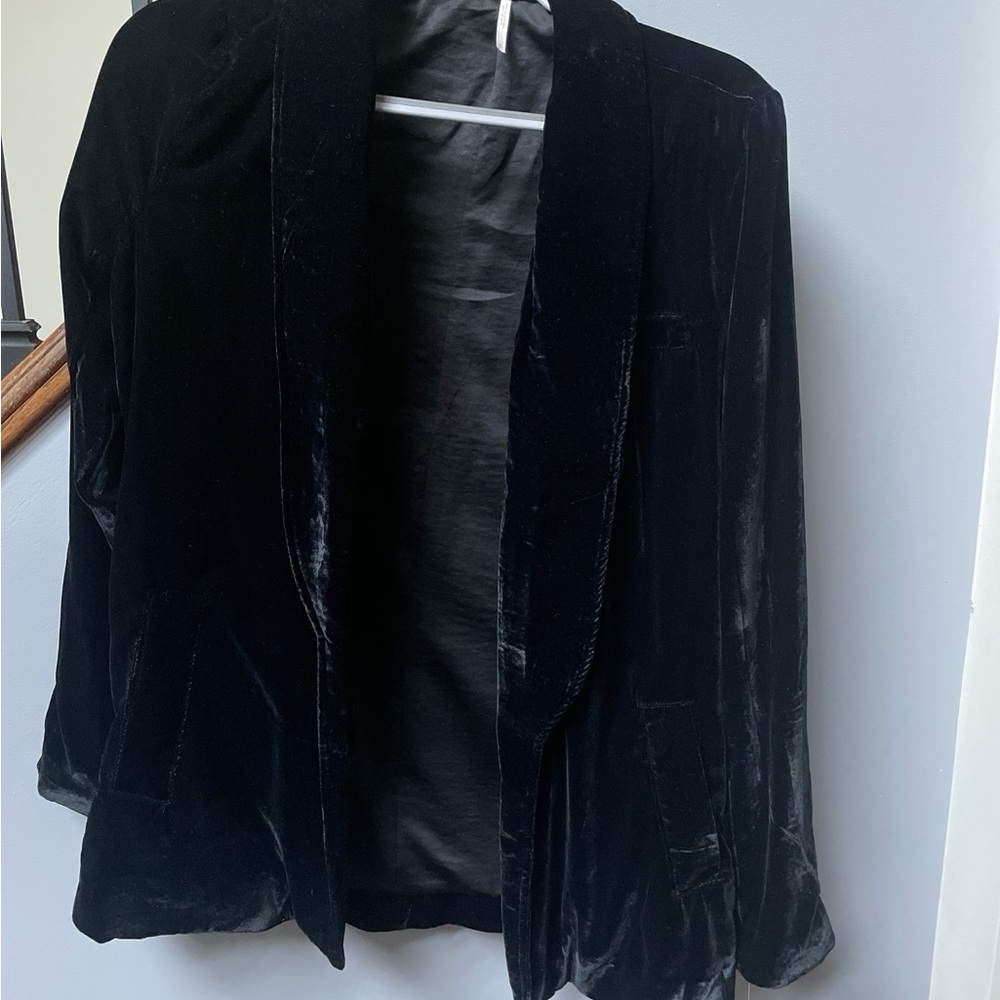 Free People elegant Black Velvet Women's Jacket